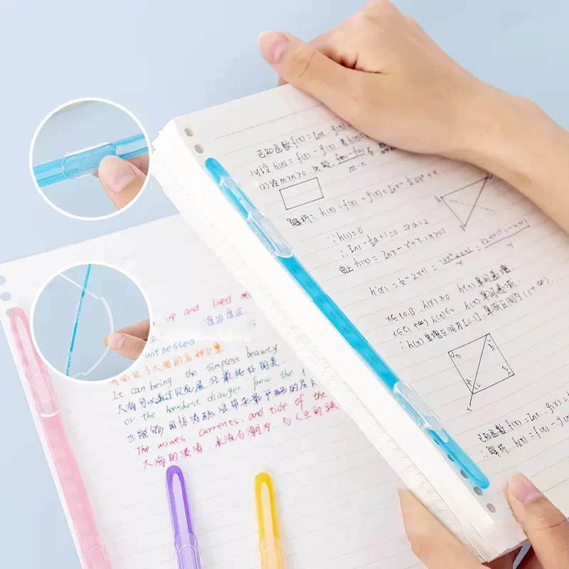 10pcs Binding Clips Strip 2 Hole Loose Leaf Clips A4 Paper Fasteners DIY Album Scrapbook File Folder Notebook Accessories