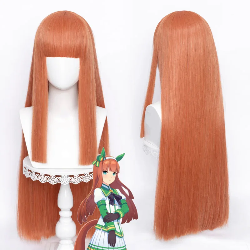 

75cm Anime Uma Musume Pretty Derby Silence Suzuka Cosplay Wig Women Girls Heat Resistant Synthetic Long Hair Wigs C45M186