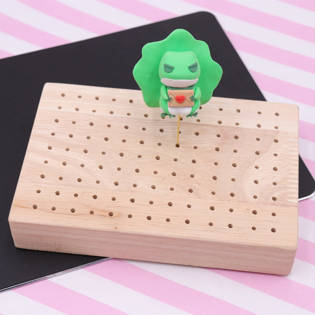 Support de brochette alimentaire en bois, 1 pièce, support de cueillette de fruits, présentoir d'apéritif et de fruits avec trous pour plateau de service de restauration de Restaurant