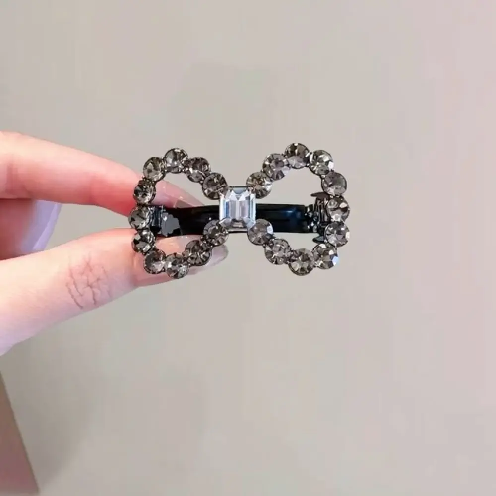 Exquisite Rhinestone Spring Hair Clip For Women Sparkling Crystal Barrette Stylish Daily Headwear Styling Accessory