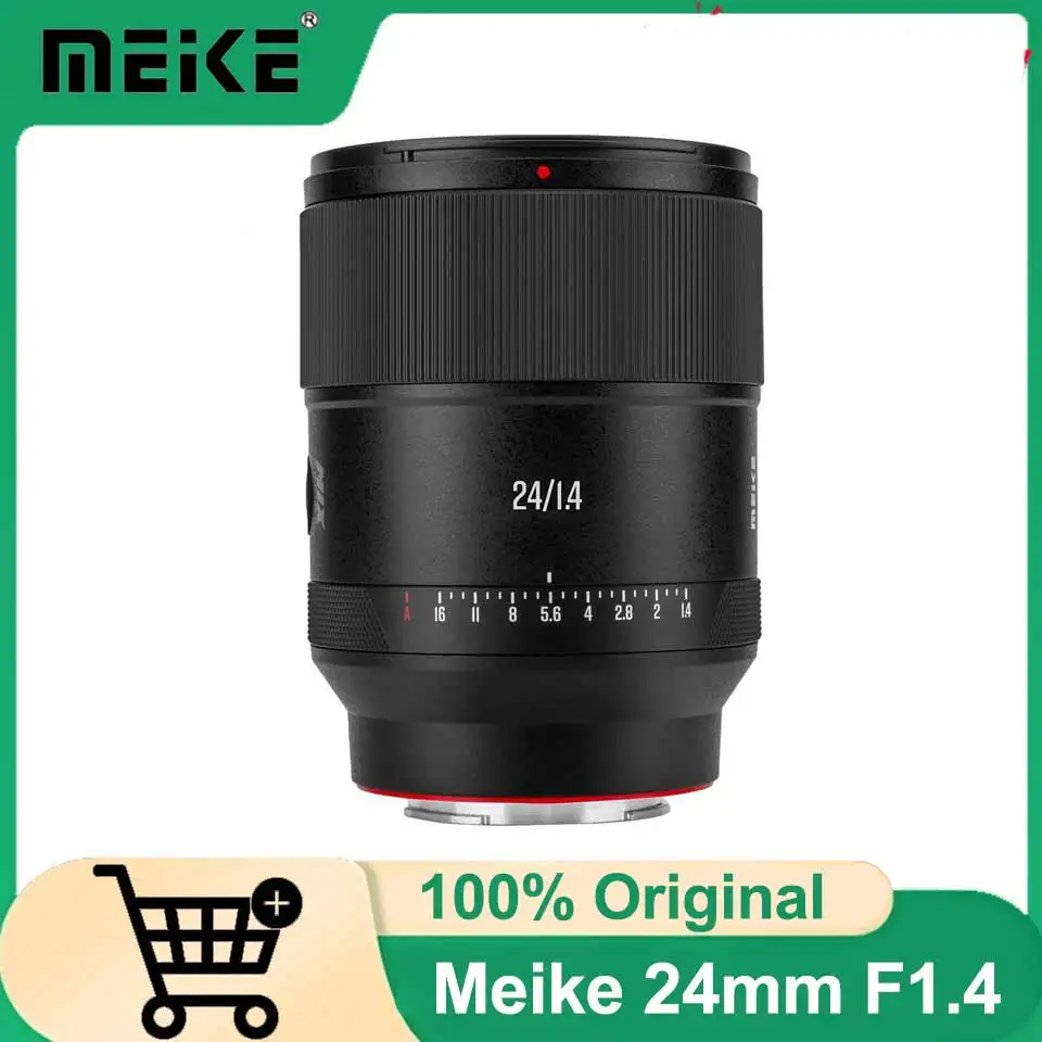Meike 24mm f1.4 MIX Full Frame Auto Focus STM Lens Large Aperture Portrait Prime Lens for Sony E mount A7M2 Z mount Z50 Cameras