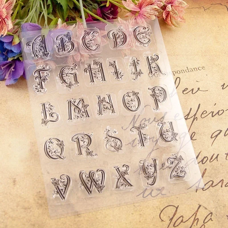 Alphabet Letters Transparent Clear Silicone Stamp Seal DIY Scrapbooking Photo Album Clear Stamp