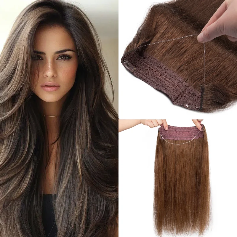 one-piece-fish-line-extensions-100-human-hair-12-26-inch-natural-black-for-the-ultimate-volume-secret