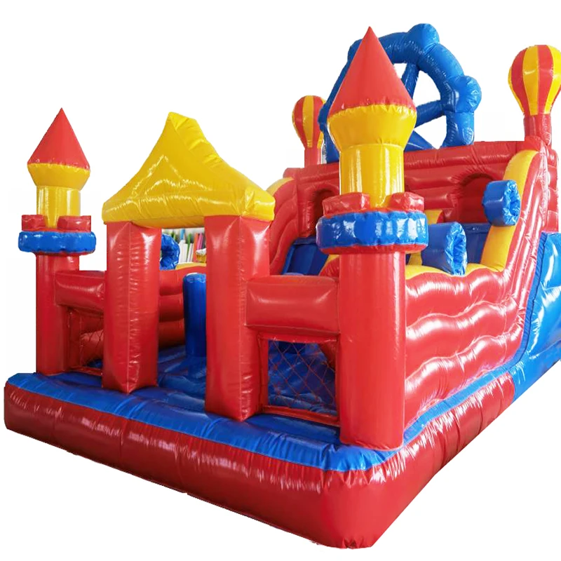 Factory inflatable castle outdoor trampoline castle with slide  inflatable bouncy jumping