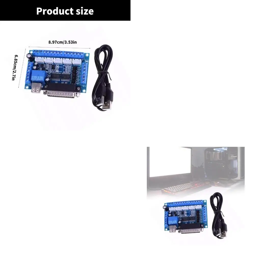 5 Axises CNCs Interfaces Adapters Breakouts Board for Steppers Motor Driver with USB Connection