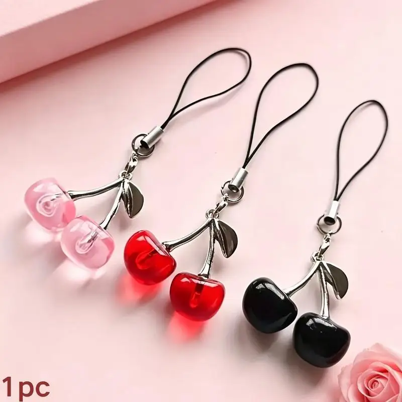 Cherry Pendant Creative Imitation Fruit Ornament Suitable For Phone Cases Phone Decoration Lanyard Accessory