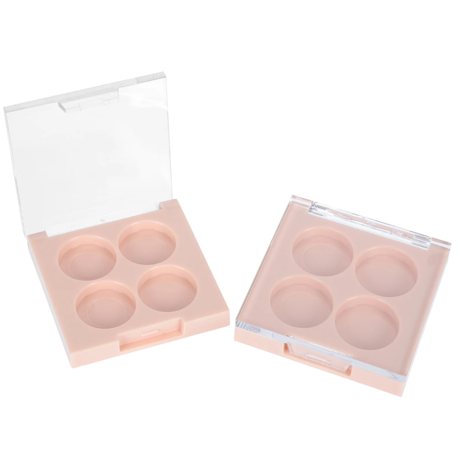 

2Pcs Practical Empty Eyeshadow Container Cosmetics Organizer Box Travel Makeup Tray Durable Portable Storage Case