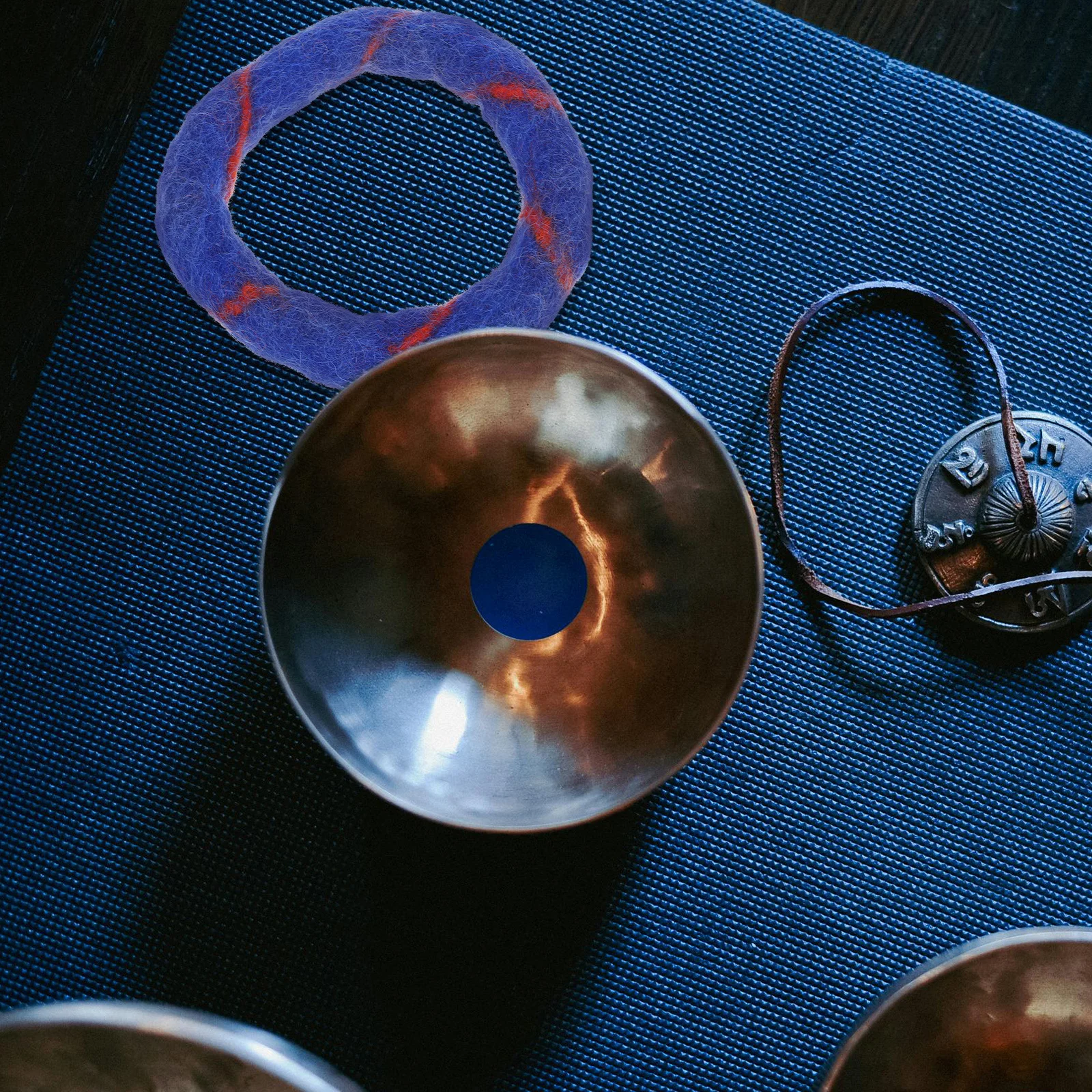 

1pcs Sound Mat Round Singing Bowl Cushion For Tibetan Bowl Anti-Slip Pad Wool Felt Accessories Instrument Parts