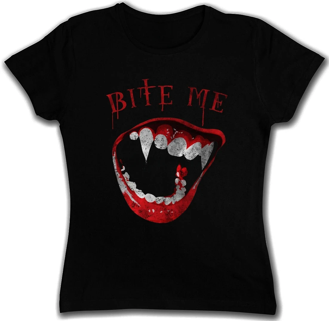 True Biss Bite Teeth Jaws Blood Dracula Vampire Vampires Cool Casual Pride T Shirt Men Unisex Fashion Tshirt Bite Me T-Shirt