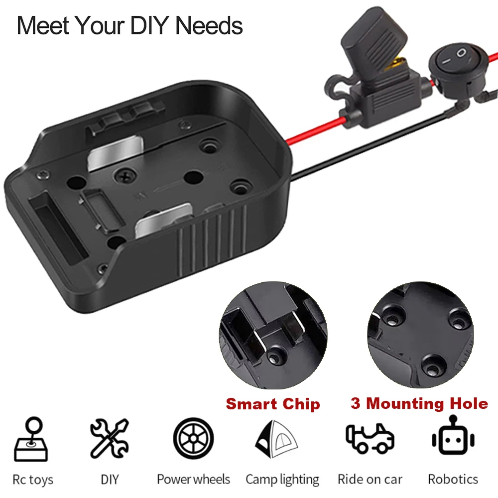 

New Li-ion Battery External Power Supply Mount DIY Connector Adapter Dock Holder For Makita 18V Lithium Battery