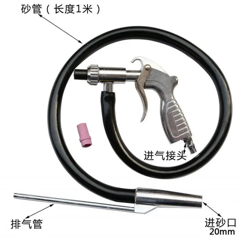 NEW   Glass Sandblasting Gun, Pneumatic Sandblasting Machine, Manual Sandblasting Nozzle Tool Accessories