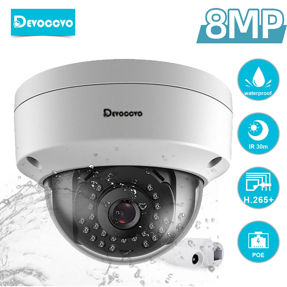 

8MP 4K POE IP Dome Camera Outdoor Waterproof H.265 Metal Indoor Home CCTV Security Ceiling Camera Video Surveillance System 5MP