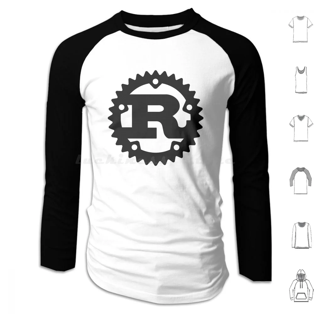 Rust Logo Hoodies Long Sleeve Rust Programming Language Programming Language Programmer Computer Pc Developer