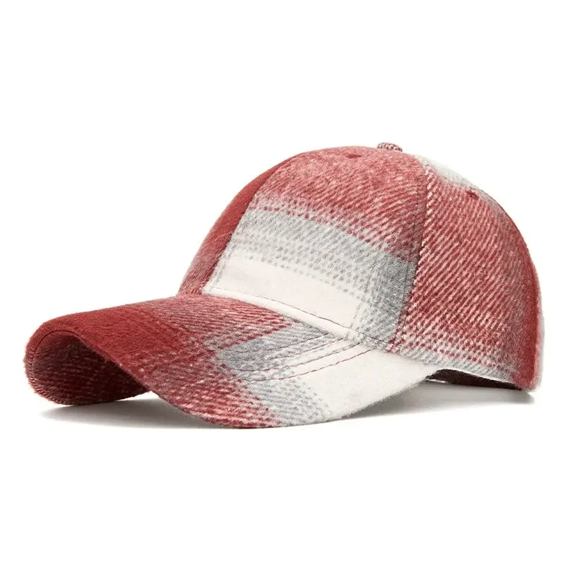 Winter Cotton Print Warm Casquette Baseball Cap Adjustable Outdoor Snapback Hats for Men and Women 49