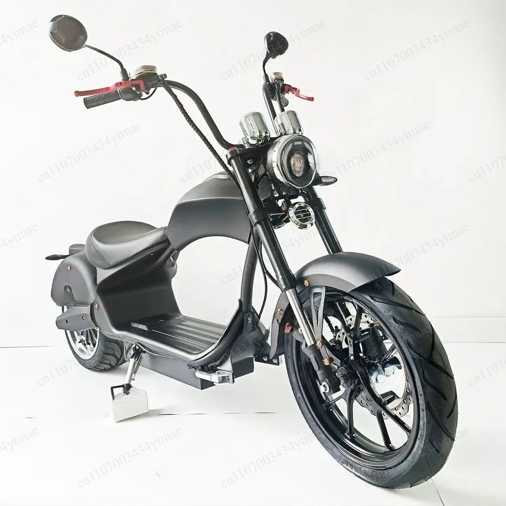 Scooter Eléctrico de 3000W y 30AH con Neumáticos Anchos, Certificado por la Cee, Scooter de Dos Ruedas