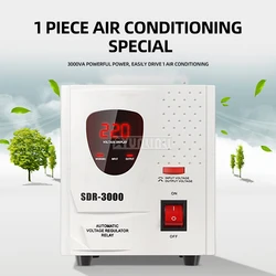 3KVA 220V Voltage Regulator Power Supply for Household Appliances like Air Conditioner Computer Fridge 3000W Voltage Stabilize