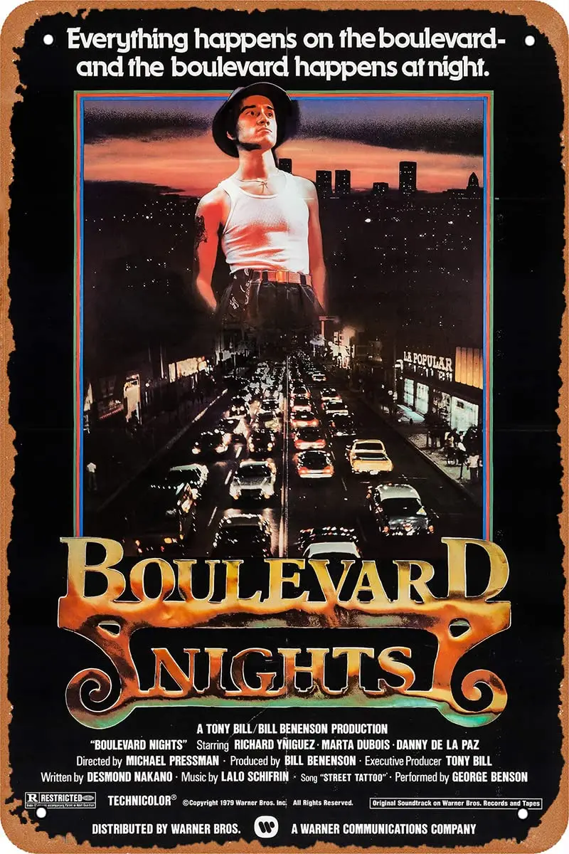 

Boulevard Nights Movie Poster Tin Sign Vintage Metal Sign 8x12 inch