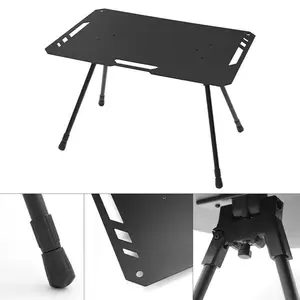 Outdoor Camping Folding Table Portable Aluminum Alloy Picnic Table Leisure Barbecue Heat Resistant Table Stable Frame Accessory