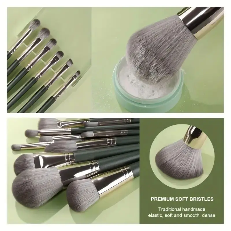 14Pcs Make-Up Pinsel Set Große Flauschigen Weichen Lidschatten Foundation Pinsel Frauen Kosmetische Pulver Erröten Blending Schönheit Make-Up-Tools