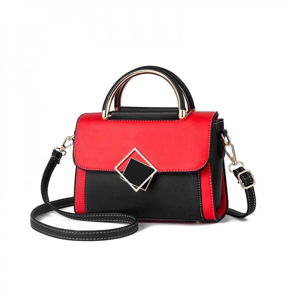 Fashionable women's crossbody bag, vintage new style, textured handbag, single shoulder, color-blocking, light luxury, small squ image 6