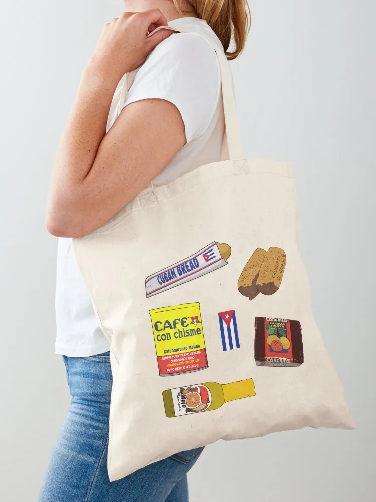 CUBAN FOOD, FUNNY CUBAN AMERICANS Tote Bag Big bag Beach bag Fabric Gift bags