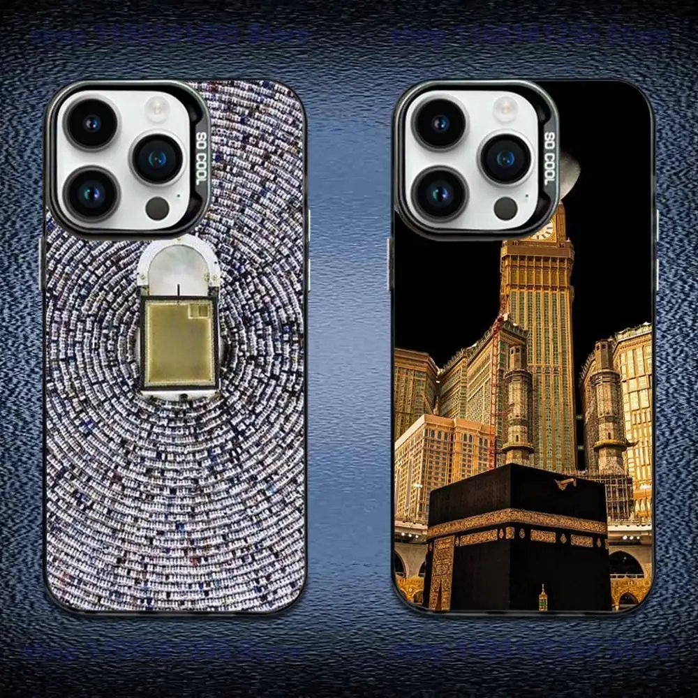 

holy mosque mecca Phone Case For iPhone 17,16,15,14,13,12,11,X,Mini,Pro,E,MAX Black Candy Matte Shockproof Cover