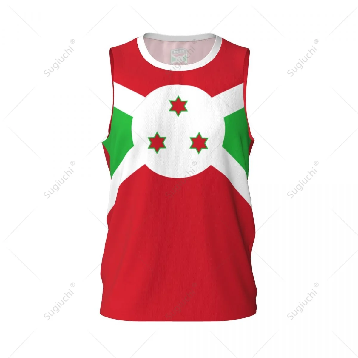 Burundi Flag Men Basketball Sports Running Fitness Multifunction Sleeveless tshirt Exclusive Custom Name Nunber