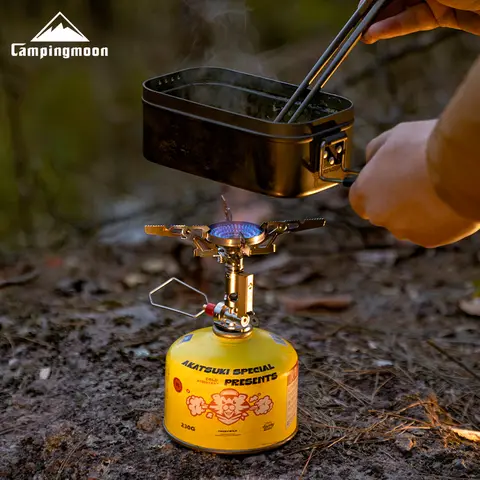 CAMPINGMOON  Titanium Rocket Stove Outdoor Mountaineering and Hiking Portable Stove High Power Stable Voltage High Mountain Stove XT-2F