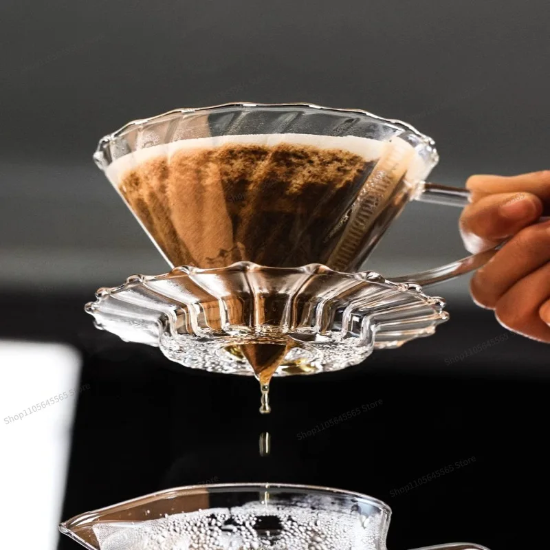 For Threaded Glass Filter Cup, Hand Brewed Coffee Drip Sharing Pot Set, Filter Paper Funnel