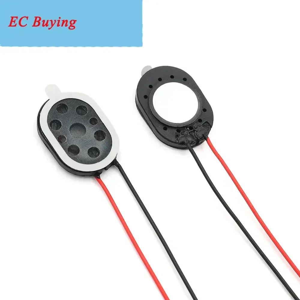 5Pcs/Lot 2014 Internal Magnetic Plastic Speaker 8Ohm 1 Watt Elliptical Flat Panel MP3 Speaker Wire Length 60MM 20*14MM 8R 1 Watt