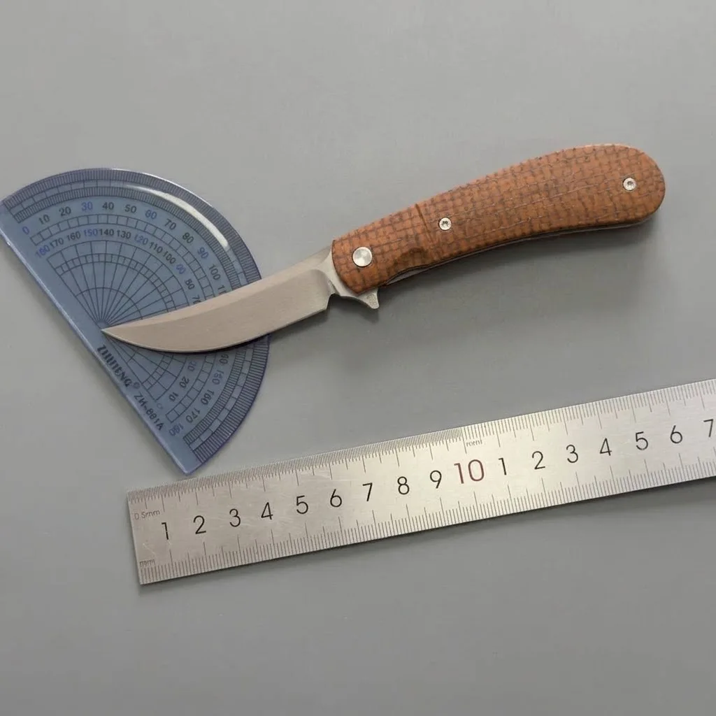 Max Sao Custom knife：F-Lanny2026 Folding Knife—CPM 20CV Satin Finish Blade, Titanium Alloy Liners, Outdoor EDC Camping Tool