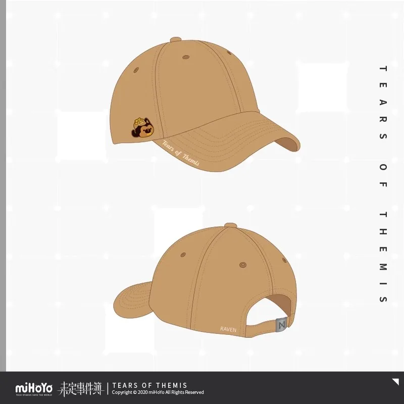 Oficial miHoYo Tears of Themis serie de acompañamiento gorra de béisbol bordada miHoYo genuino Anime juego sombrero