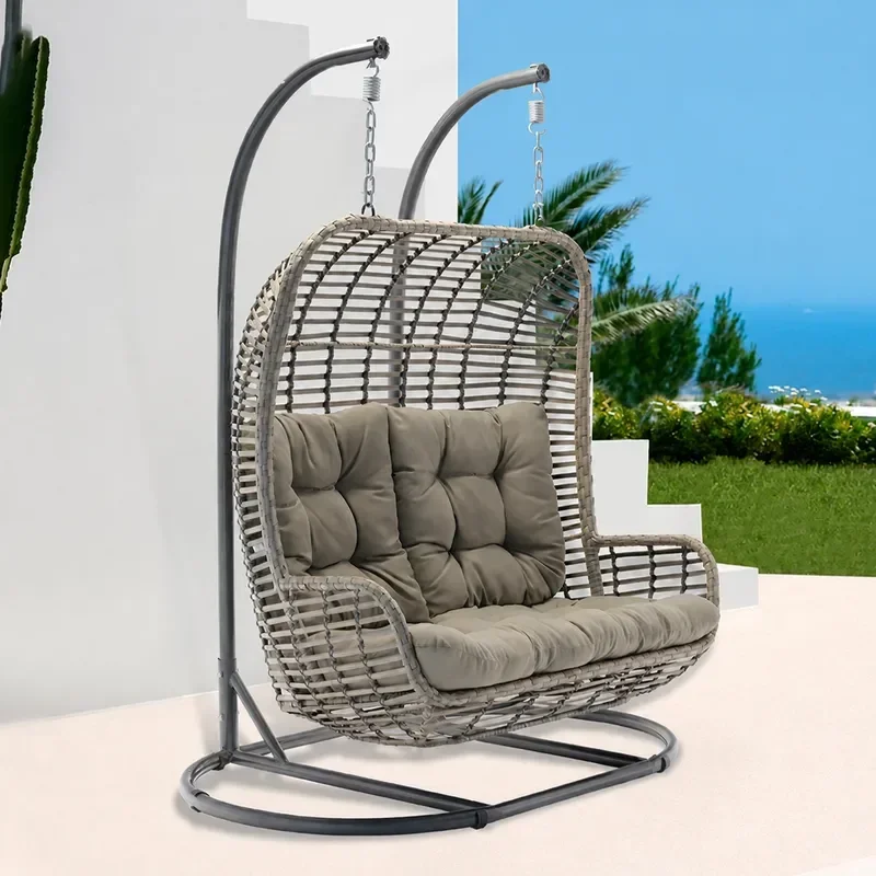 YAO Outdoor Hanging Basket Chair for Villa Balcony Garden Courtyard Terrace Rainproof Sunscreen Swing Seat Leisure Hammock