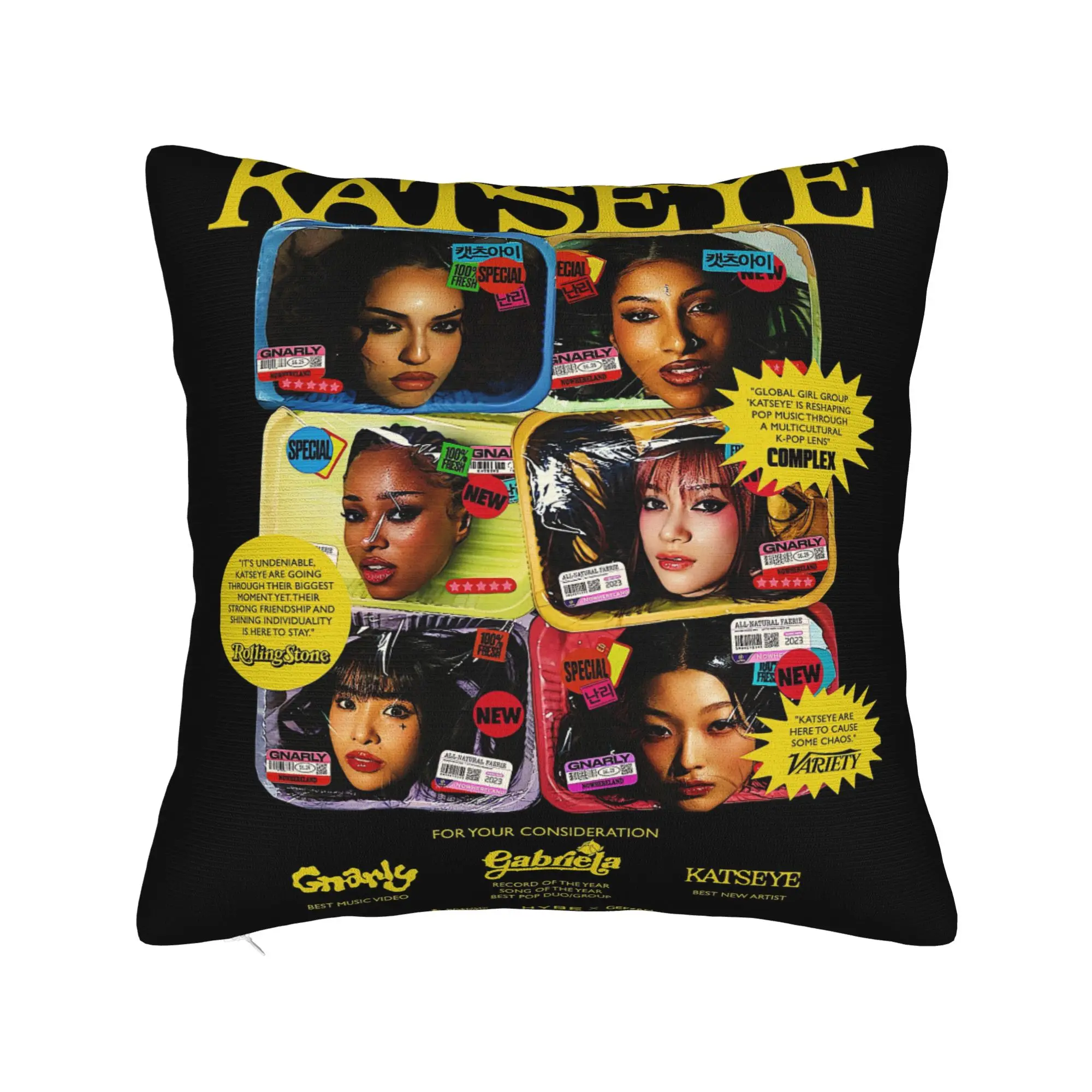 Pillow Case Katseye Comfy Pillow Cover Kawaii Pillowcases For Sofa Home Decor