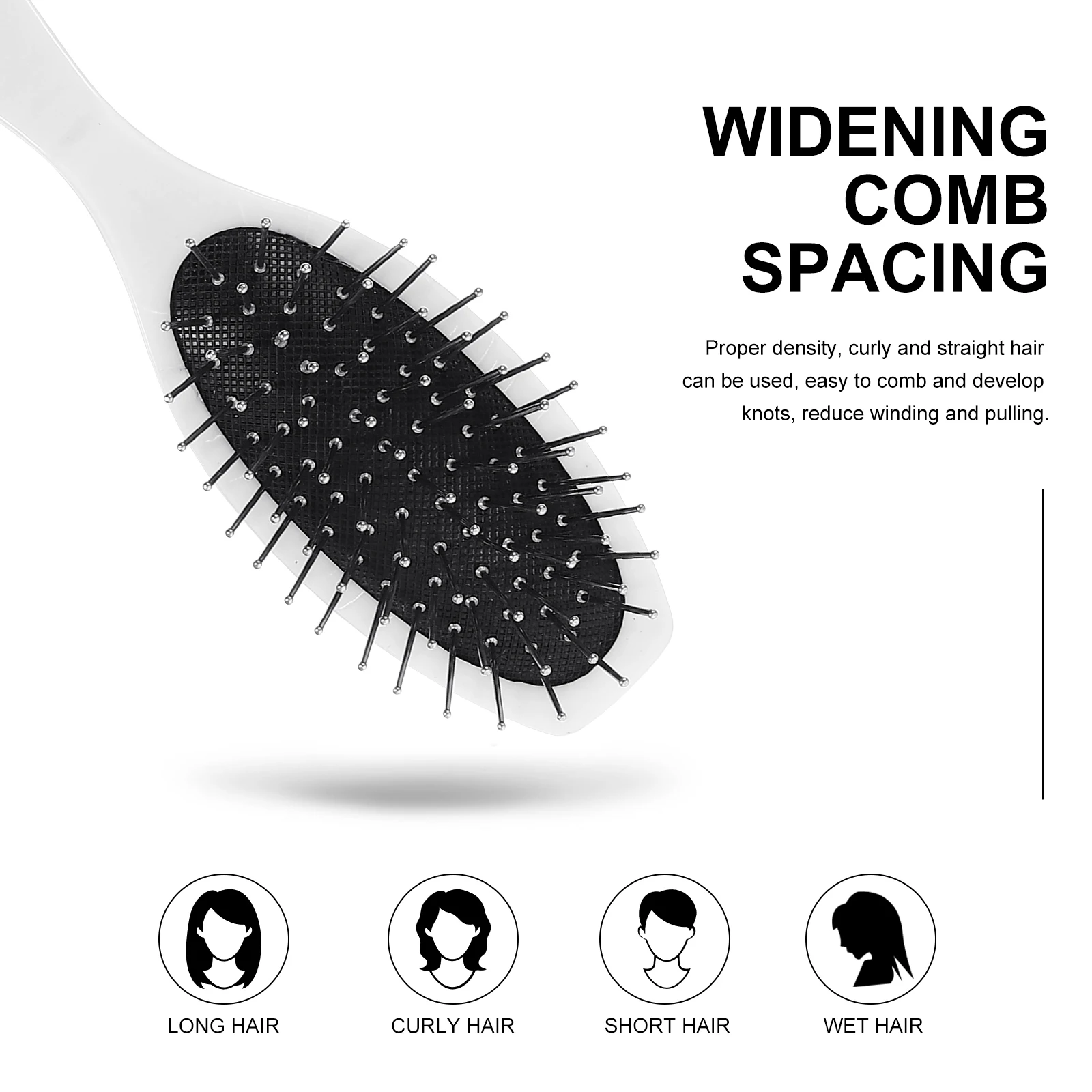 

2pcs Detangling Home Use Salon Massaging Brush For Men Hair Comb Women Kids Smooth Cuticle Detangling Paddle Brush Hair