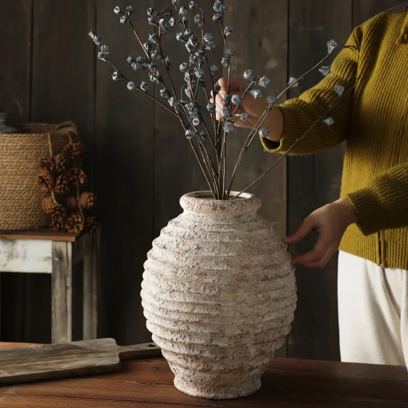 21,5 cm hohe Dekoration Keramik vase Vintage hand gefertigte Keramik & Keramik Zubehör für Wohnkultur Vasen