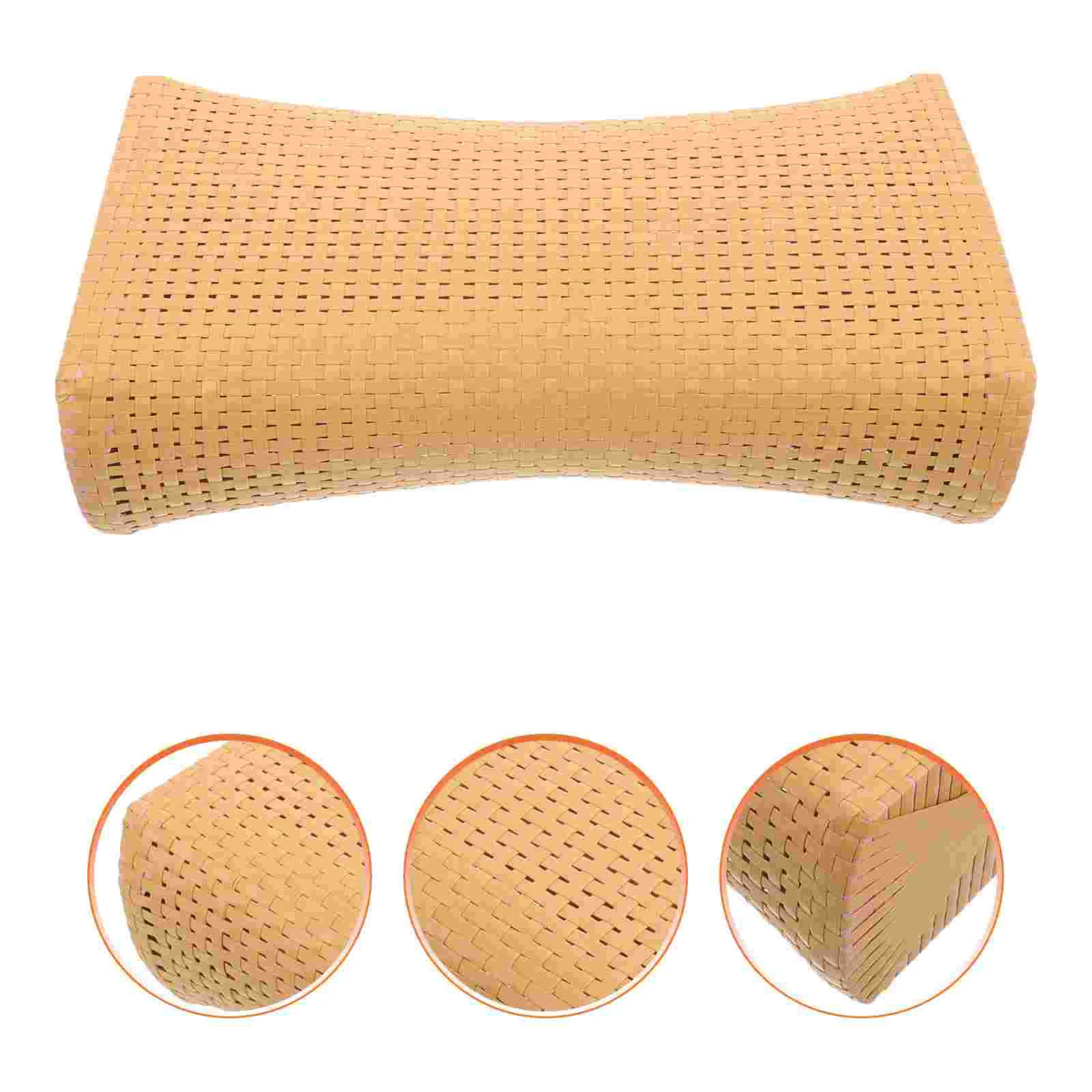 

Breathable Pillow Bathtub Sauna Room to Weave Simulation Woven Rattan Elderly Headrest Pillows