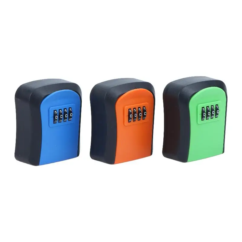 Wall Mounted Key Safe Box 4 Digits Combination Password Lock Waterproof Key Storage Keeper For Home Rental Outdoor Use