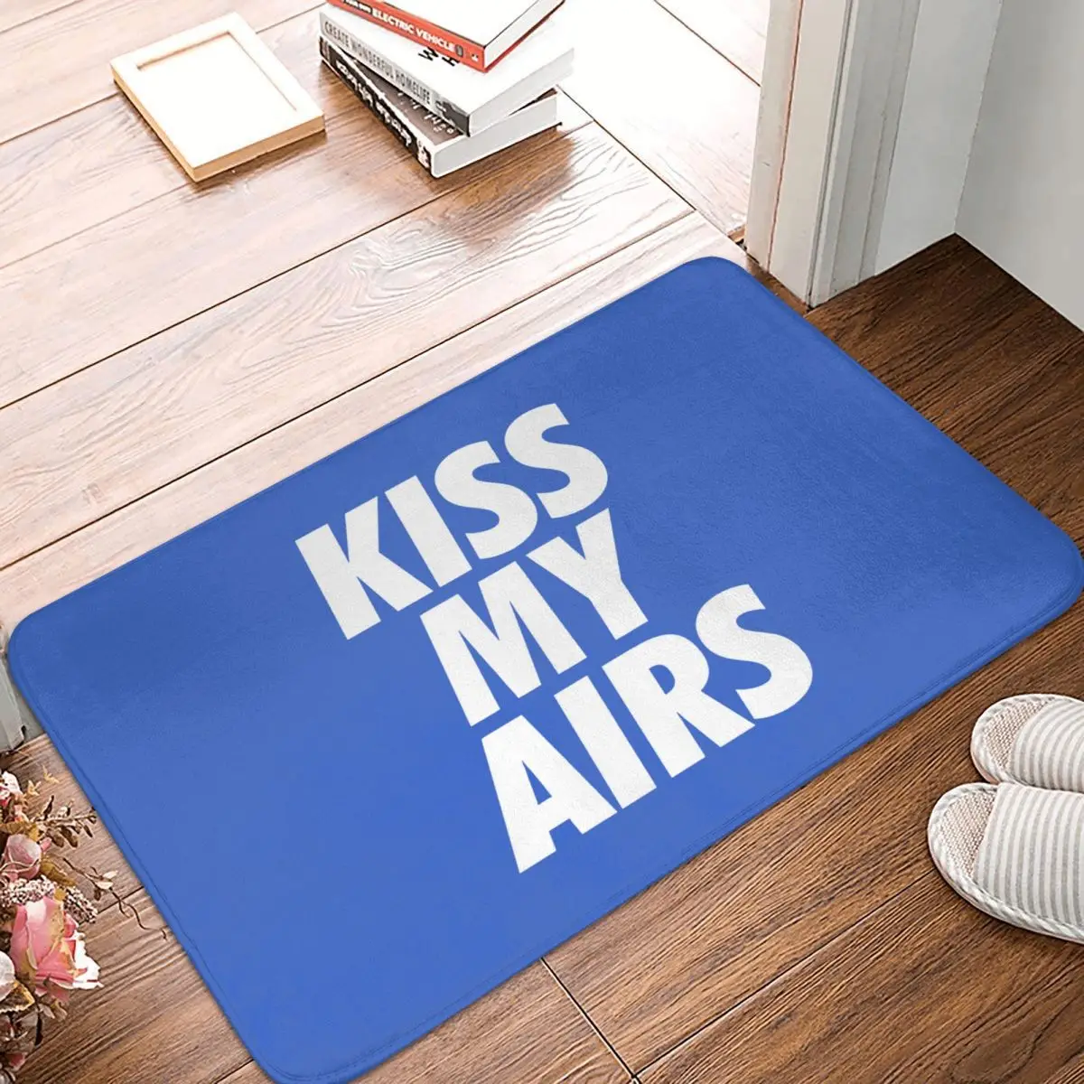 Kiss My Airs Non-slip Doormat Living Room Mat Blue Floor Carpet Entrance Door Rug Home Decor