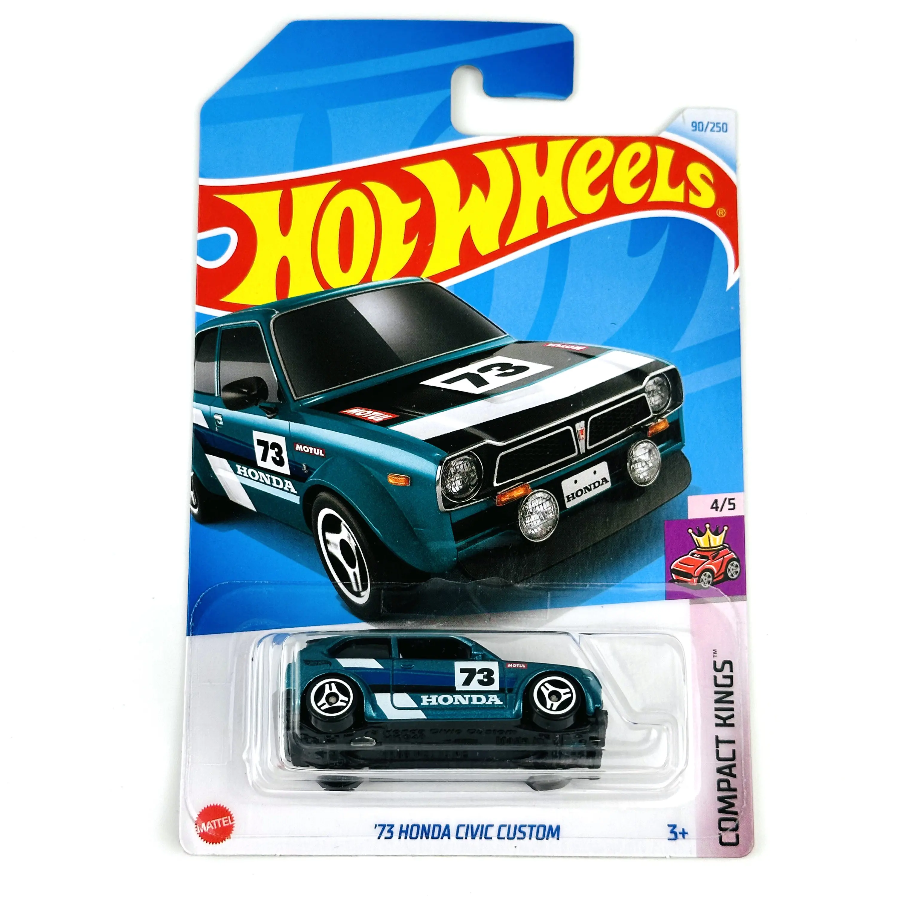 2024-90 Hot Wheels Cars 73 HONDA CIVIC CUSTOM 1/64 Metal Die-cast Model Cars Toy Vehicles