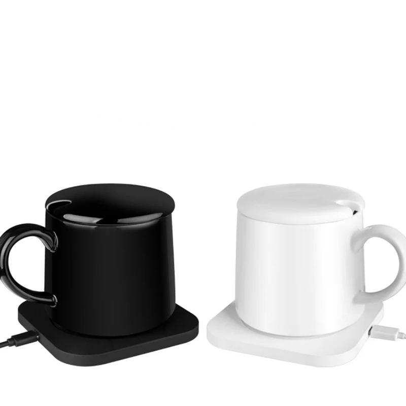 Type C Input 18W Wireless Charger 350ml Wireless Charging Station Funny Warm Coffee Ceramic Electric Mug Thermal Cup