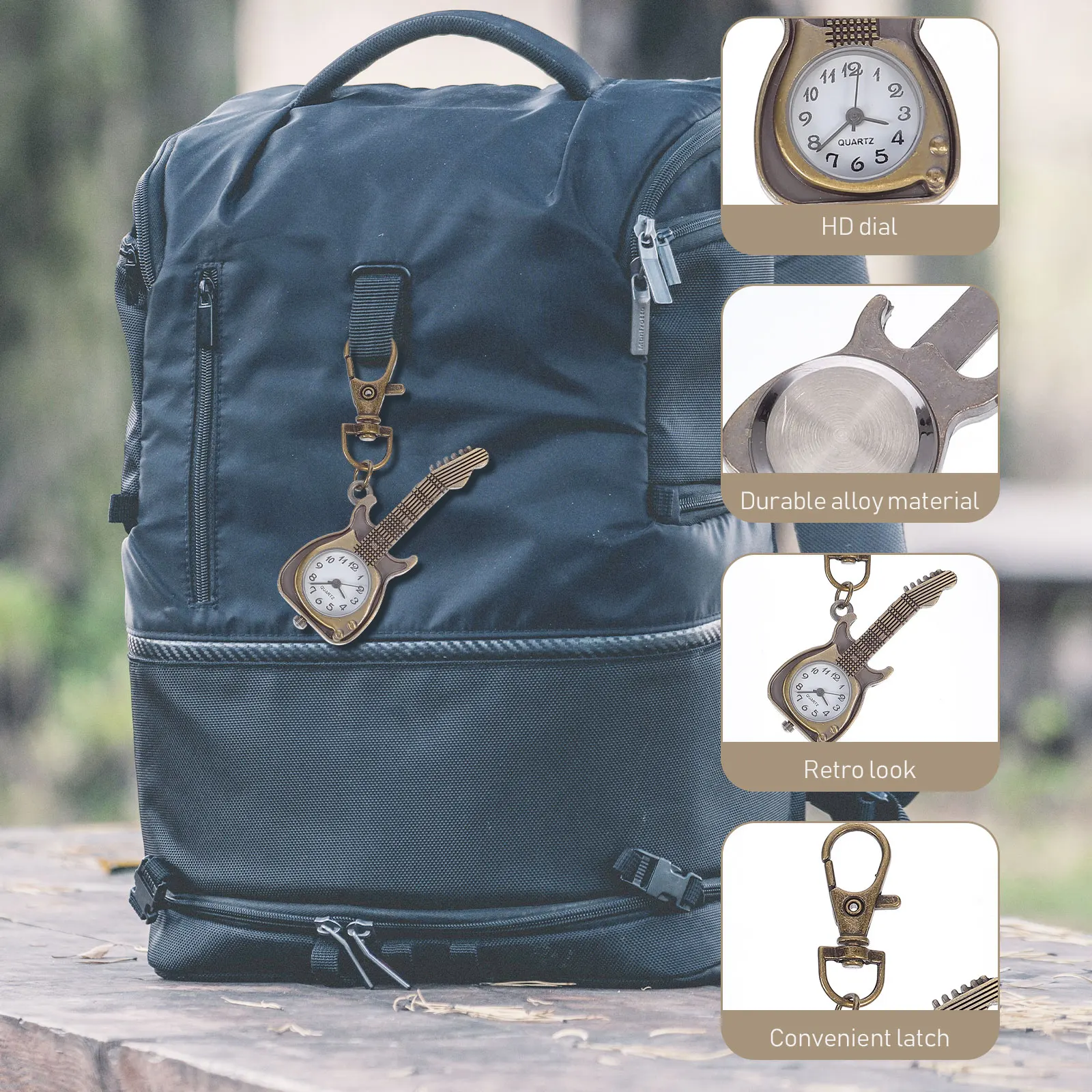 

Retro Pocket Watch Vintage Quartz Movement Large Roman Numerals Marker Perfect Gift Friends Unisex Necklace Keychain Pendant