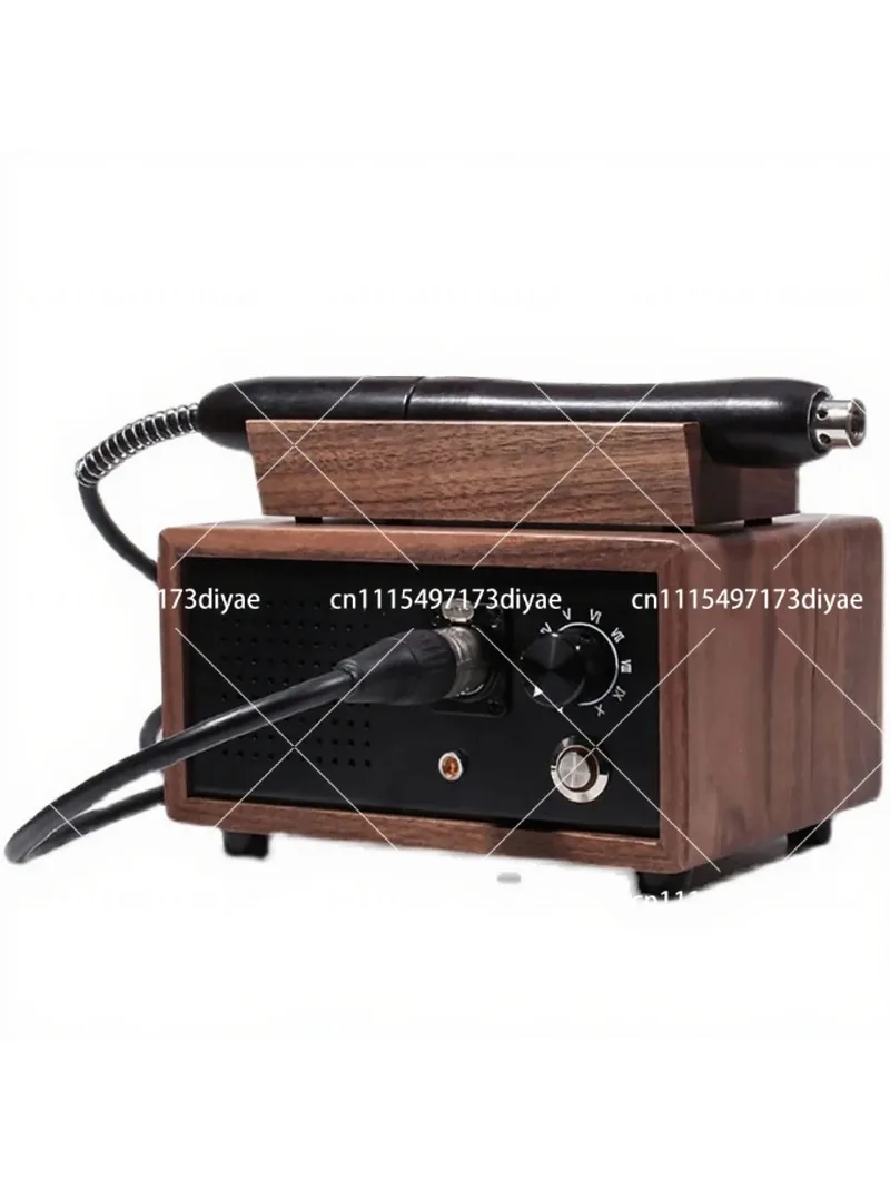 Electric Leather Creasing Edging Machine 100-240V Heating Handle Creaser Crimper Tool with 5 Tips for Leather Craft