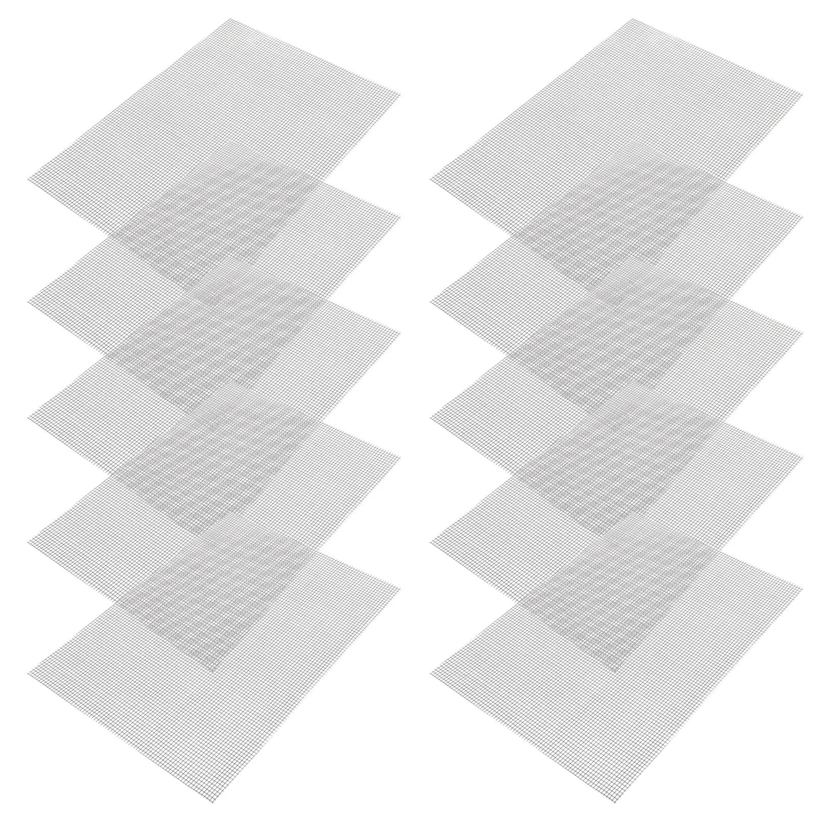 

Adhesive Window Screen Repair Patch DIY Kit 10 Sheets for Fixing Holes and Tears in Screens and Curtains Gray Decorative Design