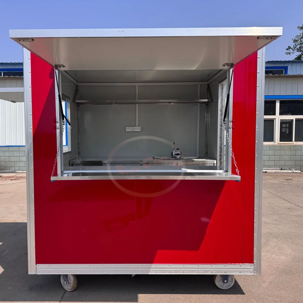 

Commercial Food Trailers United States Standards with Full Trailer Parts Accession Salad Concession Trailer with Window