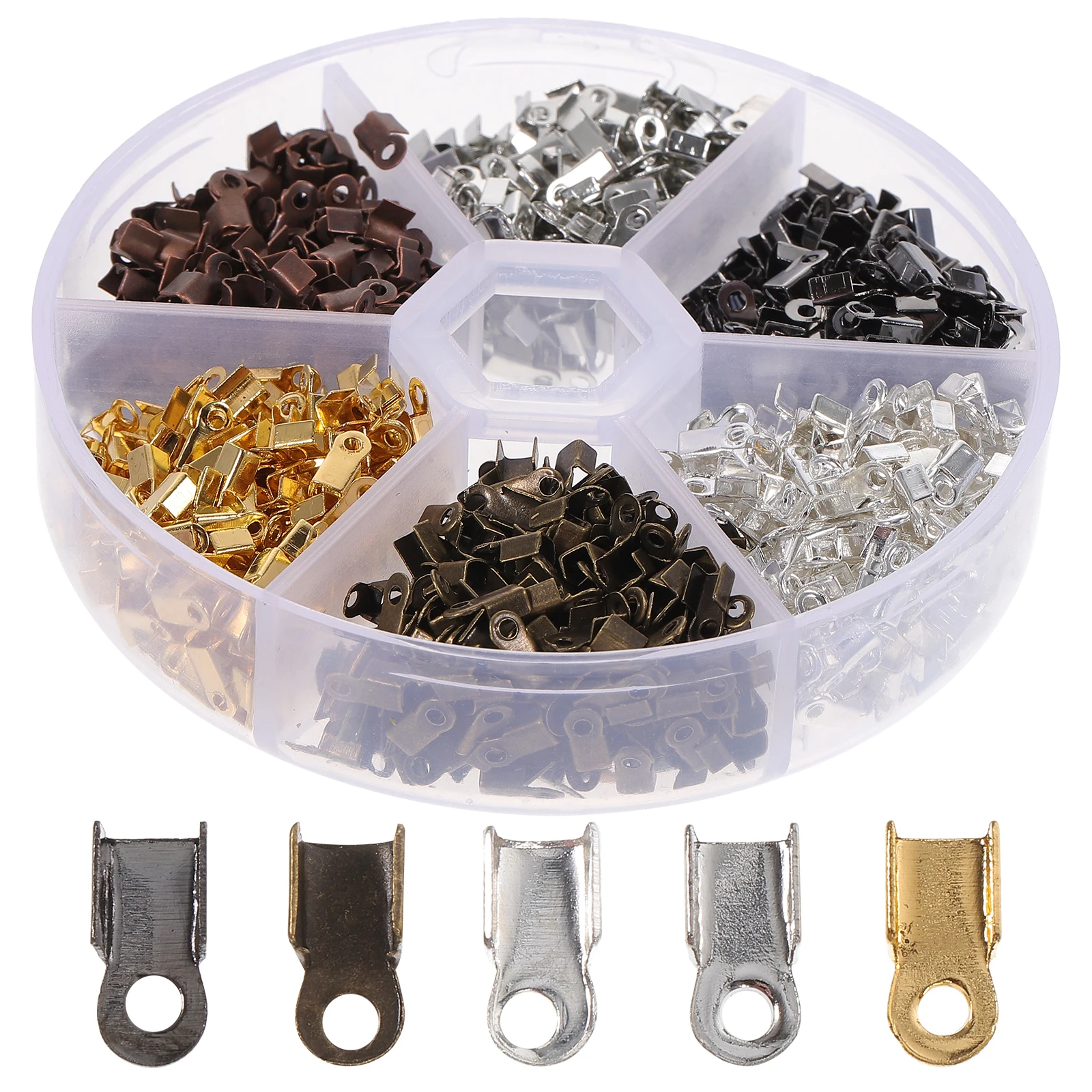 

1380pcs 1 Box Of Diy Cord Buckle Jewelry Clasps Alloy Metal Connecting Clasp For Bracelet Necklace Making Craft Supplies