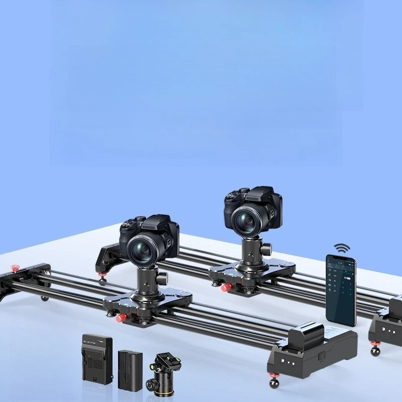 Electric slide photography Micro SLR camera Mobile phone three-axis automatic electronic control track Professional anti-shake