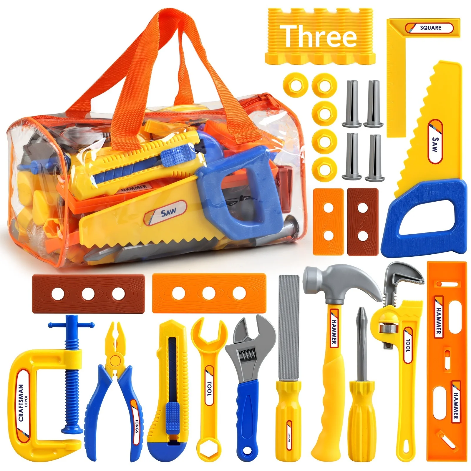 

Simulation Repair Toolbox Toys for Kids Pretend Play Assembly Maintenance Tools Set Educational STEM Toys with Storage Box