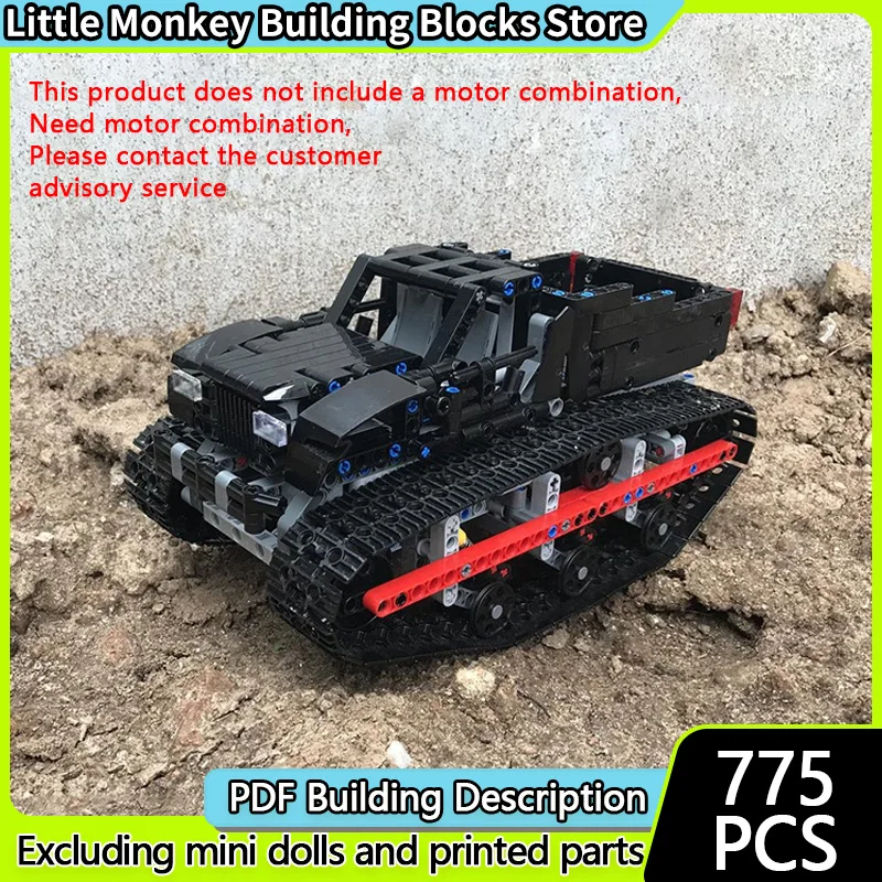 

City Car Model MOC Building Bricks Tracked All-Terrain Vehicle Modular Technology Children Holiday Gifts Assemble Toys Suit