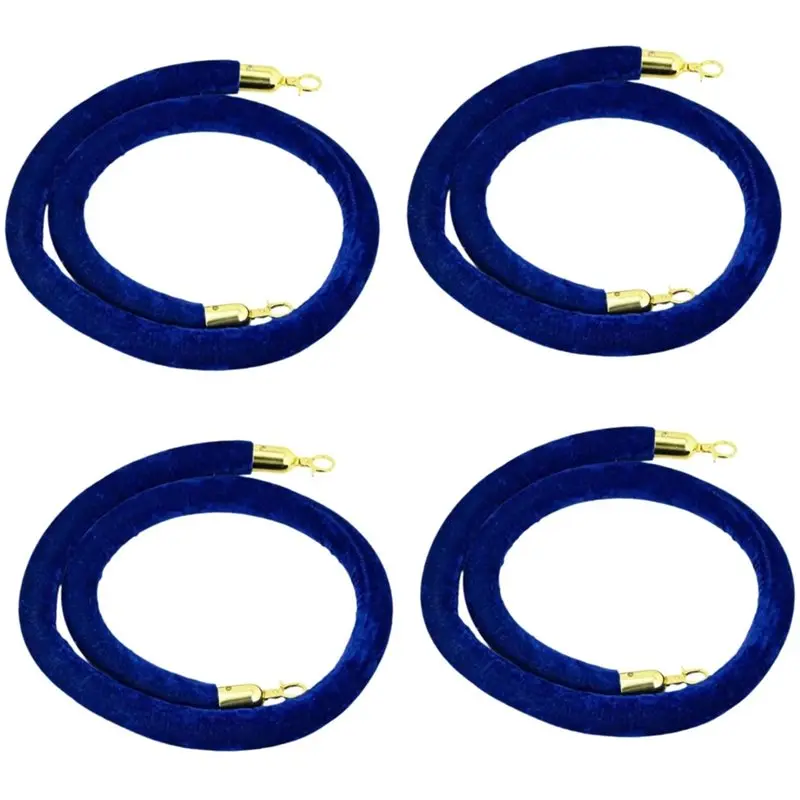 bsevb-thick-velvet-stanchion-rope-4-pieces-versatile-post-ropes-stanchion-queue-barrier-rope-for-vip-areas-safety-barrier